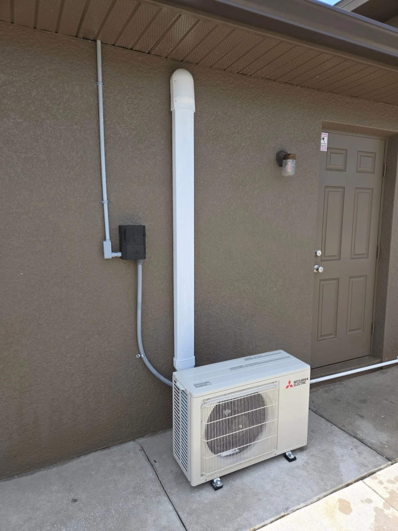 Ductless AC system installation in Florida room in Naples, FL